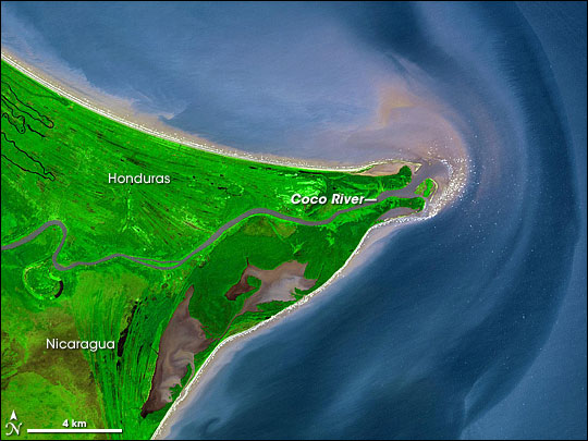 Спутниковый снимок реки Коко