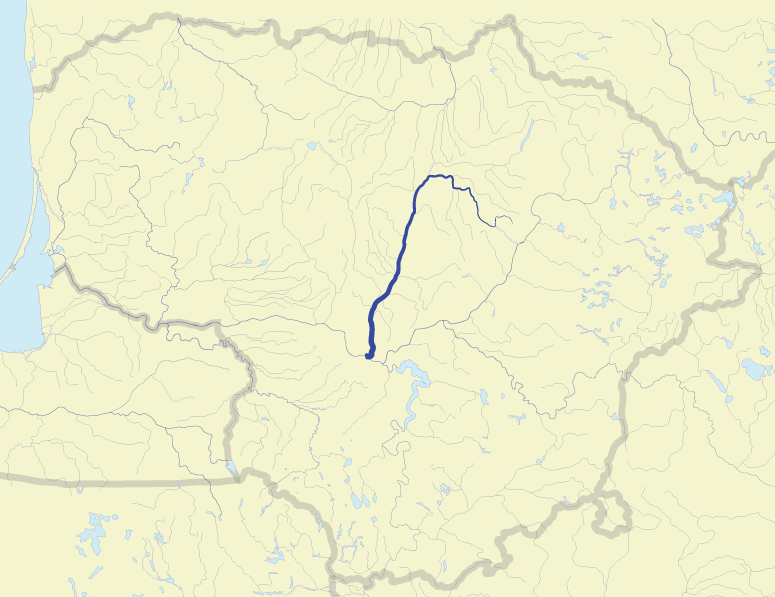 Река Невежис на карте