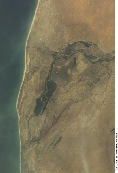 Спутниковая фотография бассейна реки Сенегал