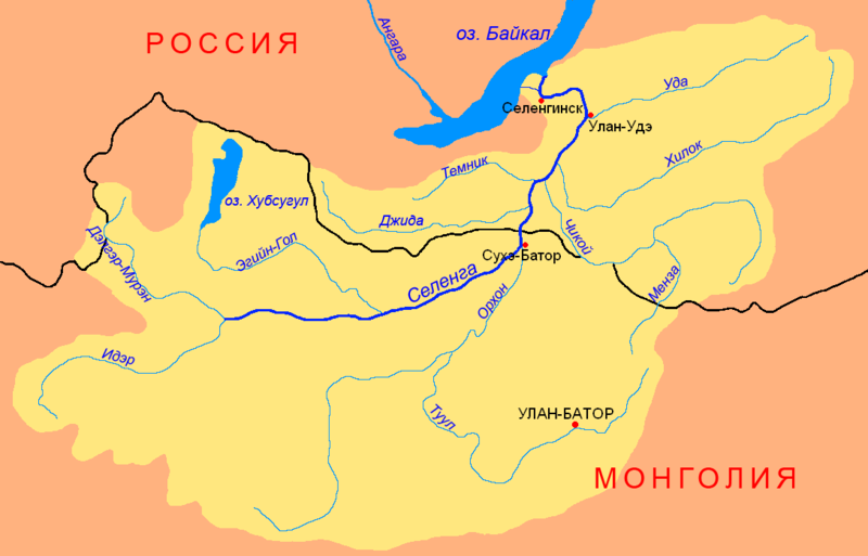 Река Чикой на карте