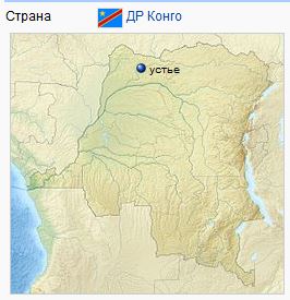 Река Эбола на карте