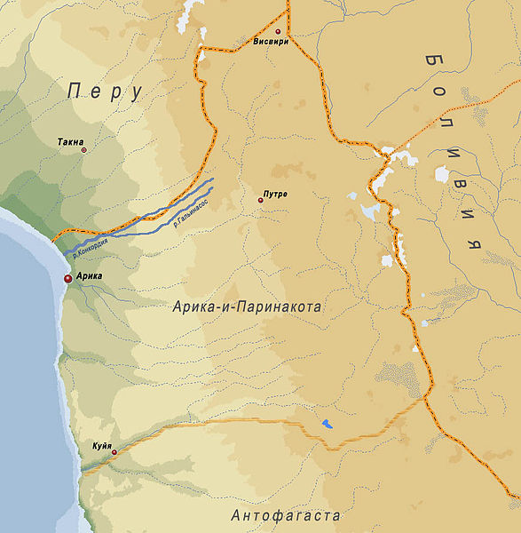 Река Конкордия на карте