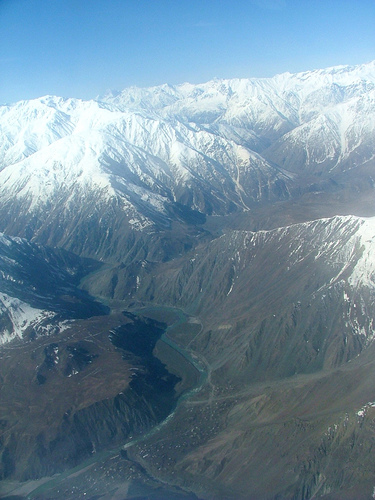 Река Пяндж в районе деревни Кеврон на таджико-афганской границе