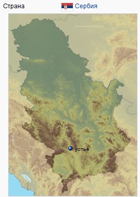 Река Ситница на карте