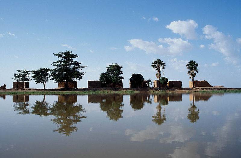 Остров на реке Нигере в Мали