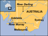 Река Дарлинг на карте